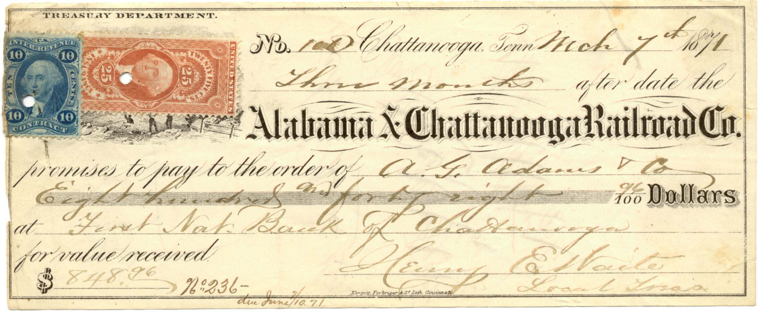 AL & Chatt Promissory Note